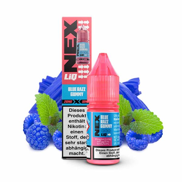 Blue Razz Gummy 10ml 20mg NEXLIQ Pod Salt