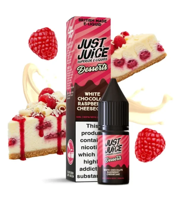 WHITE CHOCOLATE RASPBERRY CHEESECAKE 10ML 20MG DESSERTS JUST JUICE